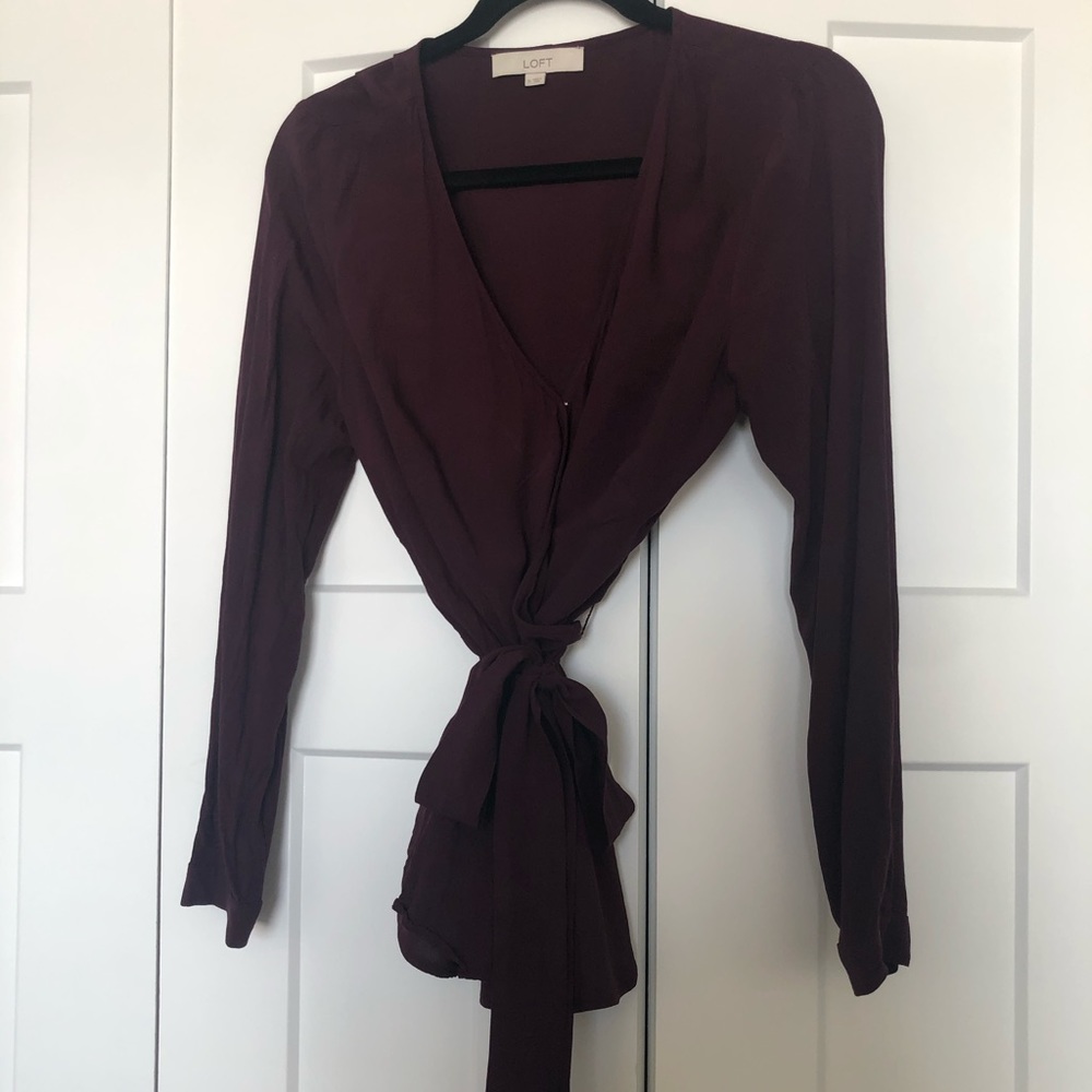 Plum wrap top